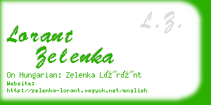 lorant zelenka business card